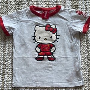 RARE SANRIO HELLO KITTY Liverpool Football (Soccer) Club Shirt Toddler UK 3-4
